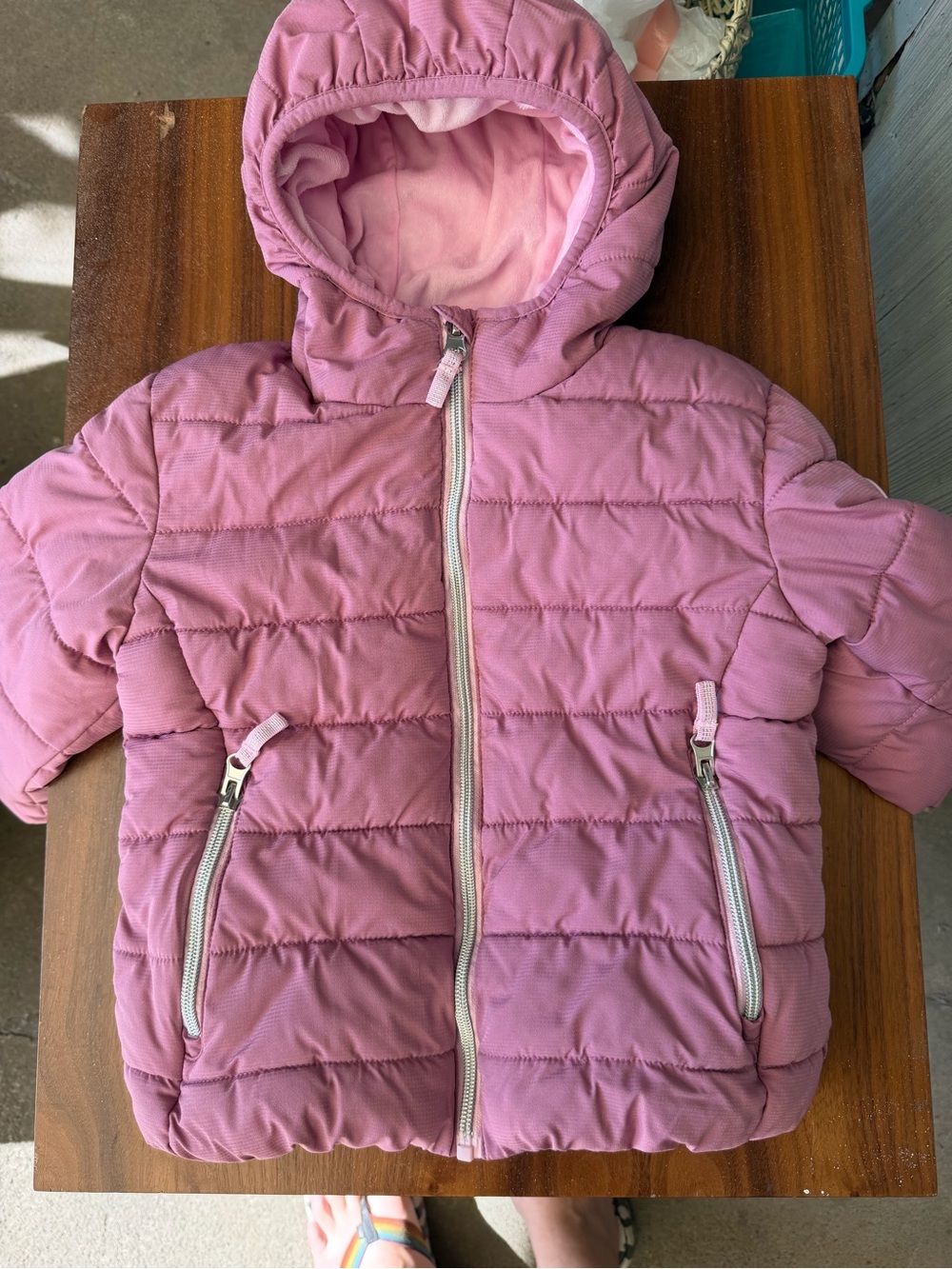 Gerry Weber Girls' Light Pink Hooded Puffer Jacket